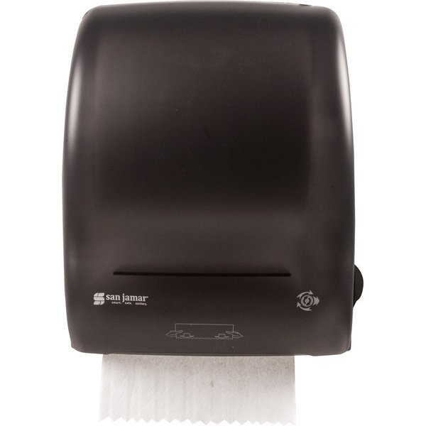 San Jamar Towel Dispenser, Touchless, 12-2/5"x9-1/2"x14-3/5", BK SJMT7400TBK